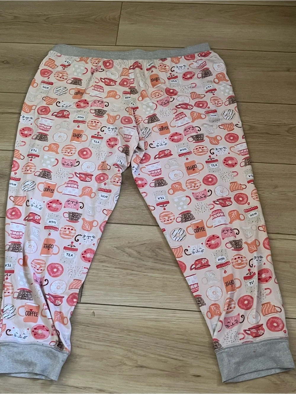 Cuddl Duds Cats,  Coffee Donuts Long Sleeve Pajama Set